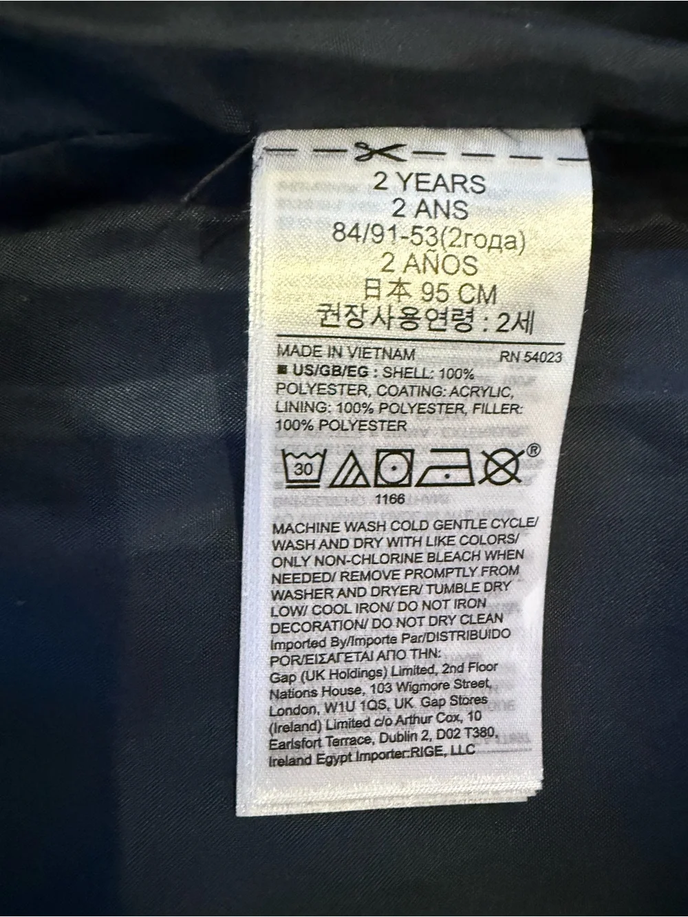 GAP Kids Navy Blue Quilted Puffer Vest
